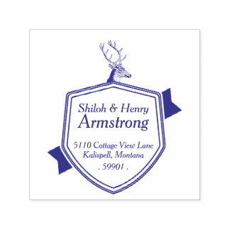 Auto Entintado Carimbo de Endereço de Retorno de Autodigitação do