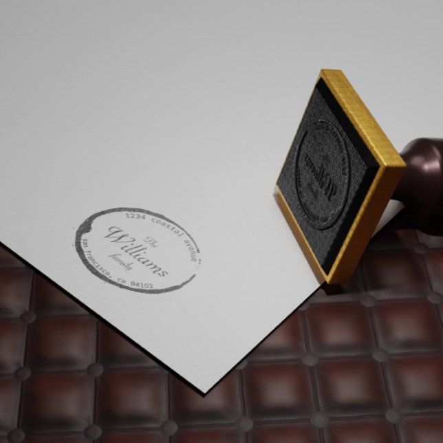 Auto Entintado Carimbo de Endereço de Retorno de Carimbo Elegante (Criador carregado)