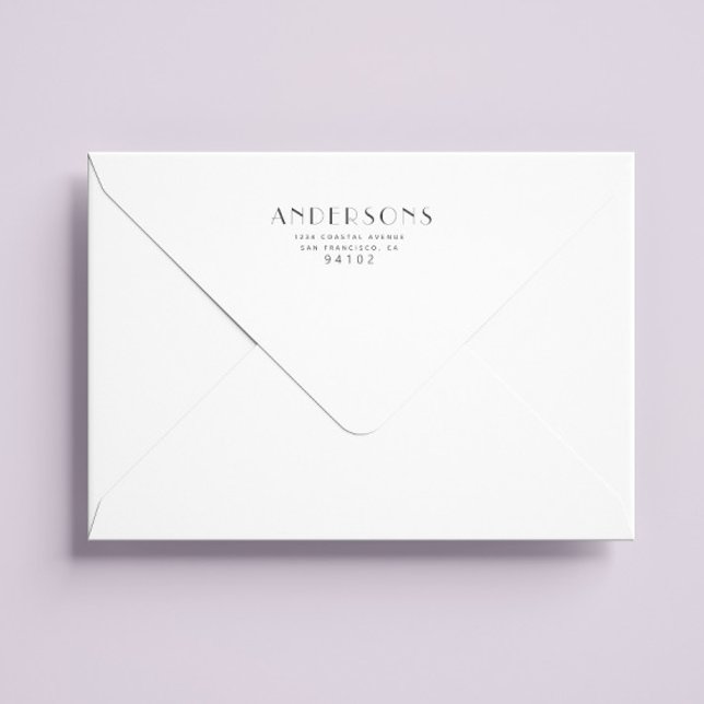 Auto Entintado Carimbo de Endereço de Retorno de Script Minimalis (Criador carregado)