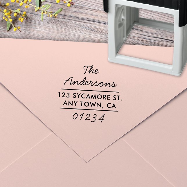 Auto Entintado Carimbo de Endereço de Retorno de Tipo Moderno (Criador carregado)