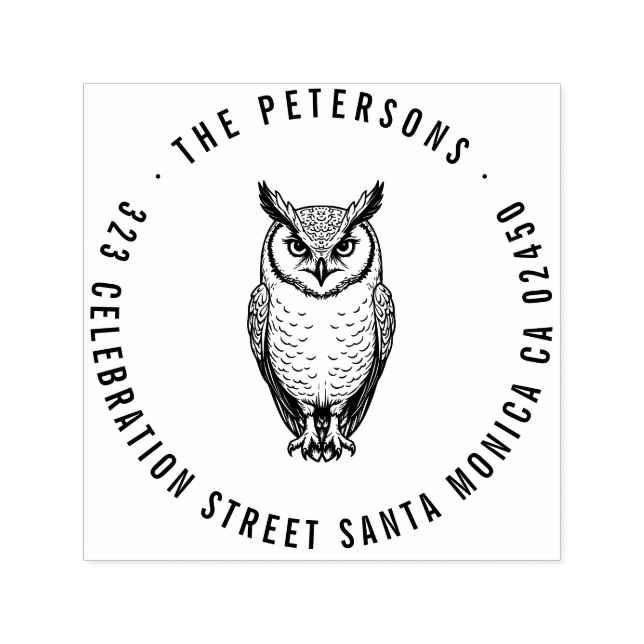 Auto Entintado Carimbo de Endereço de Retorno do Corpo Negrito (Design)