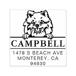 Auto Entintado Carimbo de Endereço Personalizado de Cachorro Pome