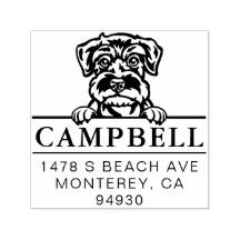 Carimbo de Endereço Personalizado de Cão do Schnau