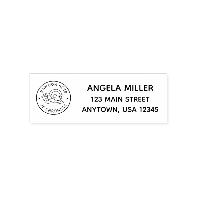 Auto Entintado Carimbo de endereço personalizável de autoimpressã (Design)