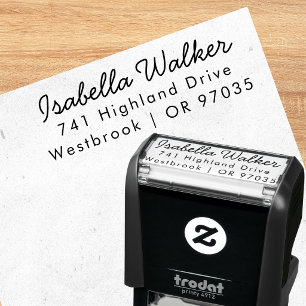 Auto Entintado Carimbo de Endereço Postal Personalizado com Letra