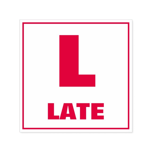 Auto Entintado Carimbo de Formando do professor: L, ATRASO (Design)