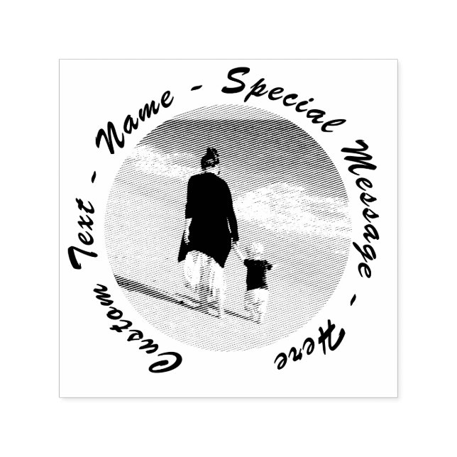 Auto Entintado Carimbo de Fotografia Personalizado com Texto Pers (Design)