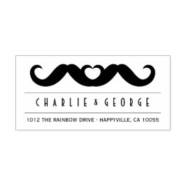 Auto Entintado Carimbo De Gay De Casamento De Caça Dupla