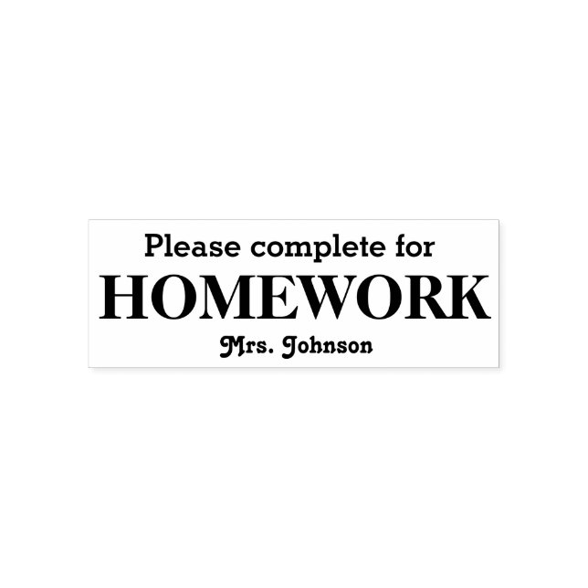 Auto Entintado Carimbo de Homework Personalizado com o Nome do Pr (Design)