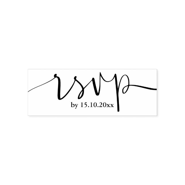 Auto Entintado Carimbo de logotipo RSVP autocolante com letra per (Design)