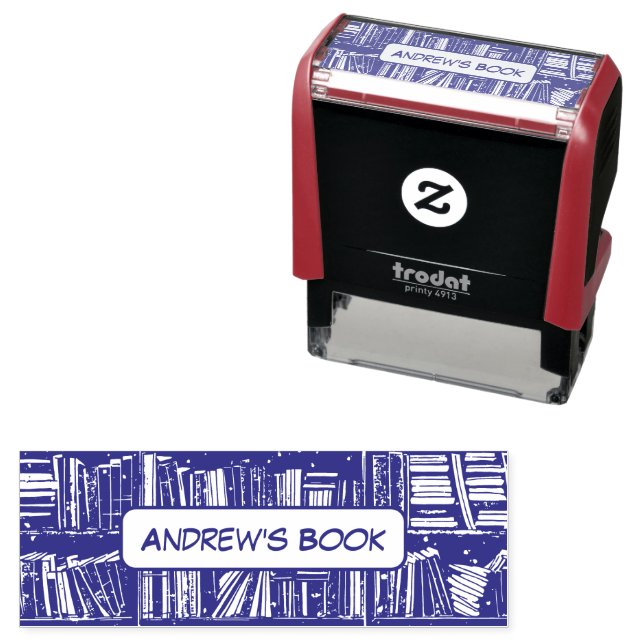 Auto Entintado Carimbo de mangá personalizado do Bibliotecário (In Situ)