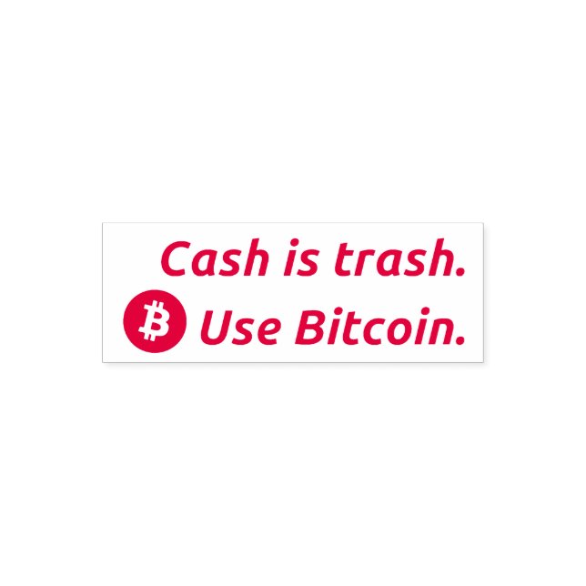 Auto Entintado Carimbo de Moeda Autopicante em Bitmoney (Design)