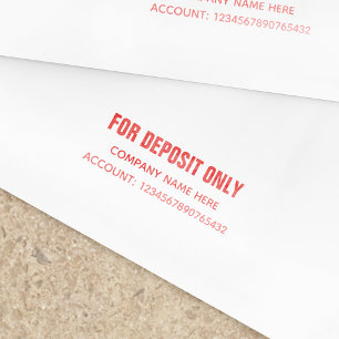 Auto Entintado Carimbo de Negócios para Depósito Apenas