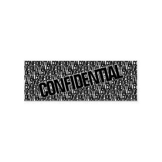 Auto Entintado Carimbo de Privacidade Confidencial