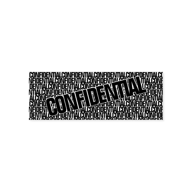 Auto Entintado Carimbo de Privacidade Confidencial (Design)