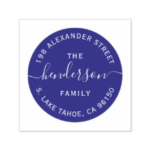 Carimbo de retorno de endereço da família de logot