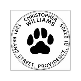 Auto Entintado Carimbo de Retorno Redondo de Impressão de Pata Au