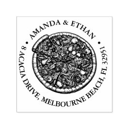 Auto Entintado Carimbo de Tema de Autoscolagem de Pizza Quente