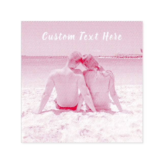 Auto Entintado Carimbo de Texto de Foto Personalizado - Seu Desig (Design)