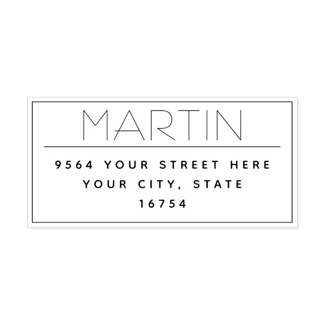 Auto Entintado Carimbo de Tinta Automática de Endereço de Retorno (Design)