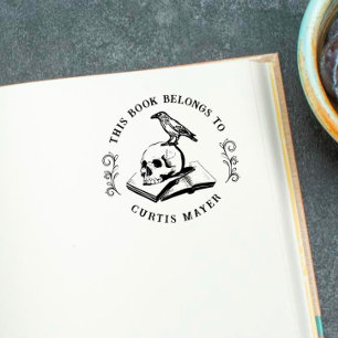 Auto Entintado Carimbo Gótico & Crow 'Da Biblioteca De'