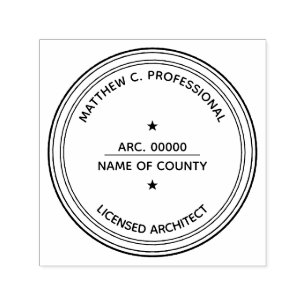 Auto Entintado Carimbo LLC do arquiteto licenciado com estrela PE