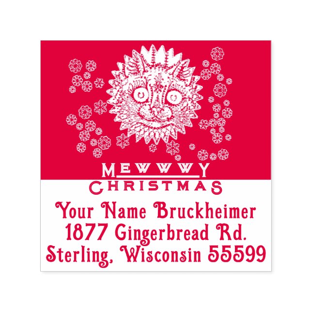 Auto Entintado Carimbo MEWWY CHRISTMAS (Design)