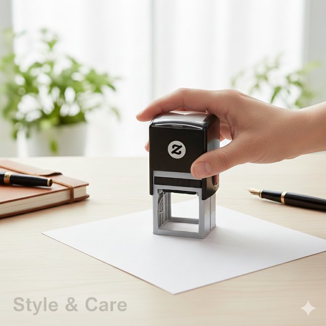 Auto Entintado Carimbo Personalizado 1,5 x 1,5 de Autenticação pa (Custom 1.5 x 1.5 Self Inking Stamp for Your Design)