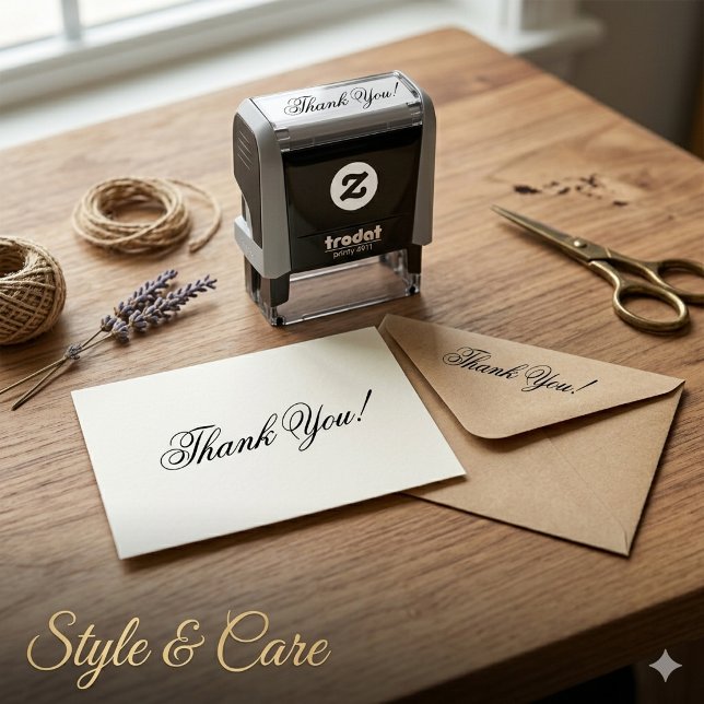 Auto Entintado Carimbo Personalizado de Agradecimento Automático (Personalized Thank You Self Inking Stamp)
