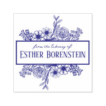 Carimbo Personalizado de Nome com Flores