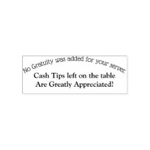 Carimbo personalizado para dicas.