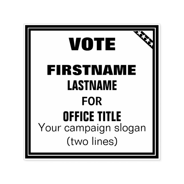 Auto Entintado Carimbo personalizável para campanha (Design)