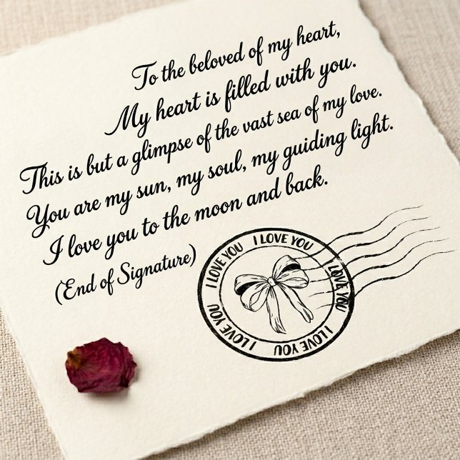 Auto Entintado Carimbo Postal de Amor Personalizado (Criador carregado)