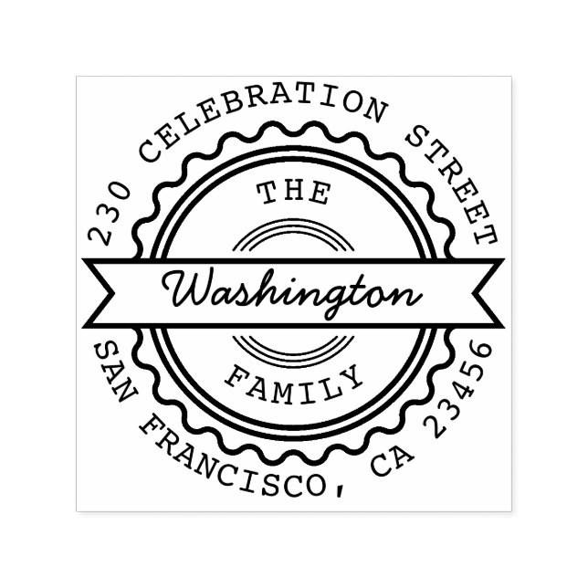 Auto Entintado Carimbo Retroativo Nome Personalizado da Família e (Design)