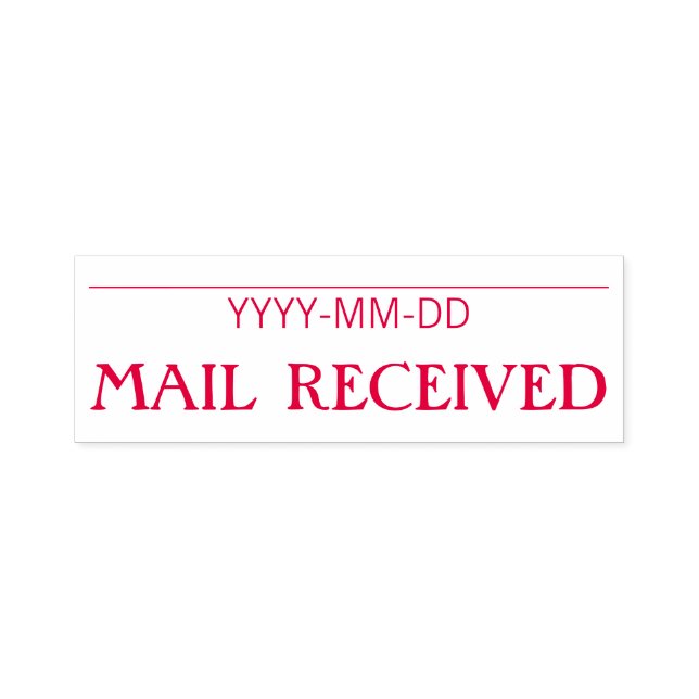 Auto Entintado Carimbo simples de borracha "MAIL RECEBIDO" (Design)