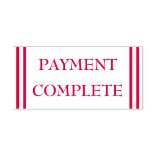 Auto Entintado Carimbo simples de borracha "PAYMENT COMPLETE"