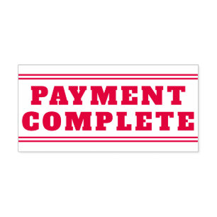 Auto Entintado Carimbo simples de borracha "PAYMENT COMPLETE"
