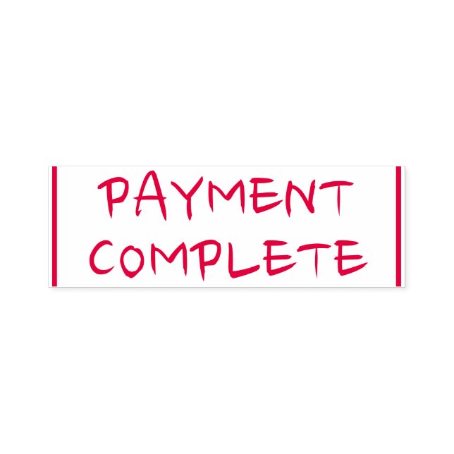 Auto Entintado Carimbo simples de borracha "PAYMENT COMPLETE" (Design)