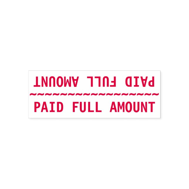 Auto Entintado Carimbo simples de borracha "QUANTIA DE CHEIO PAGO (Design)