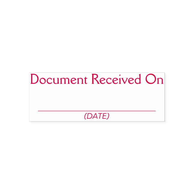 Auto Entintado Carimbo simples "Documento Recebido em" (Design)