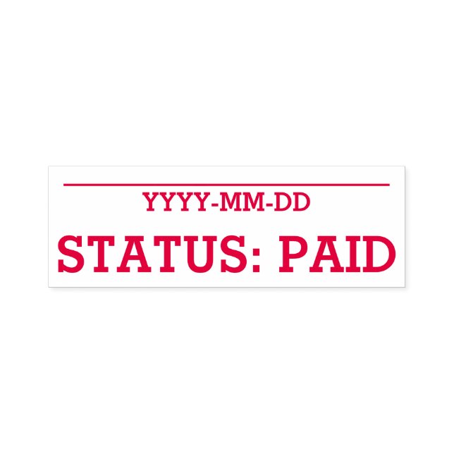 Auto Entintado Carimbo simples "STATUS: PAID" (Design)