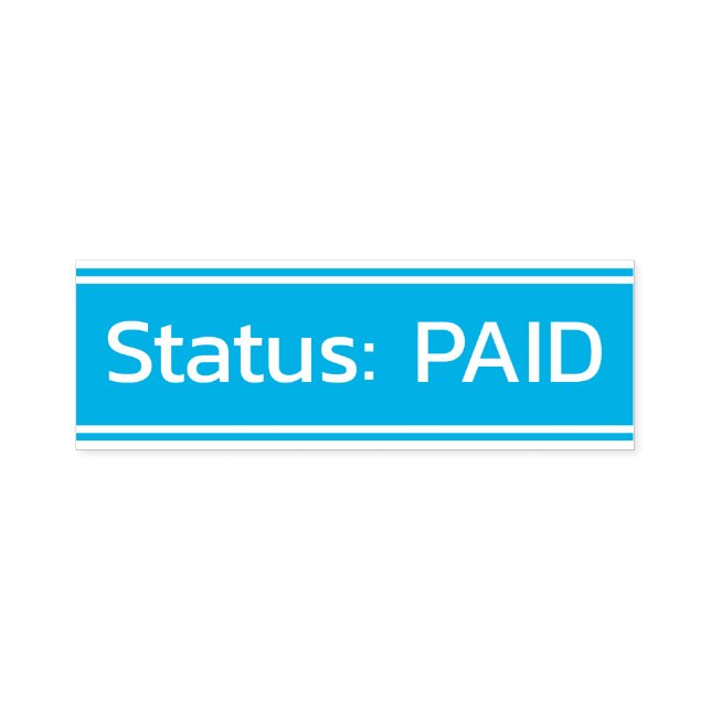 Auto Entintado Carimbo simples "Status: PAID" (Design)