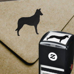 Auto Entintado Carneiro Suave Collie Raça Silhouette Carimbo Cari