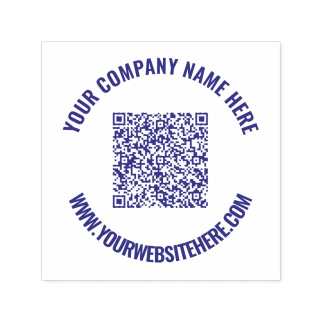 Auto Entintado Código QR personalizado e Carimbo de Autocolagem R (Design)