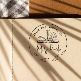 Auto Entintado Da Biblioteca de Carimbo de Livros de Ex-Libris Bo