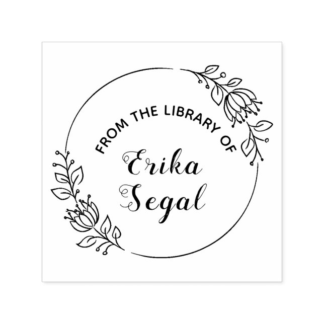 Auto Entintado Da Biblioteca Do Carimbo De Ferro Personalizado (Design)