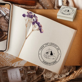 Auto Entintado Da Biblioteca do Carimbo de Livro Cristais de Brux