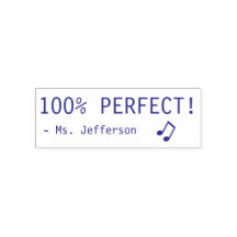 Diversão "100% PERFEITO!" + Carimbo de Borracha do