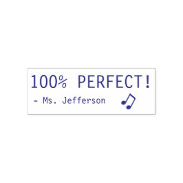 Auto Entintado Diversão "100% PERFEITO!" + Carimbo de Borracha do