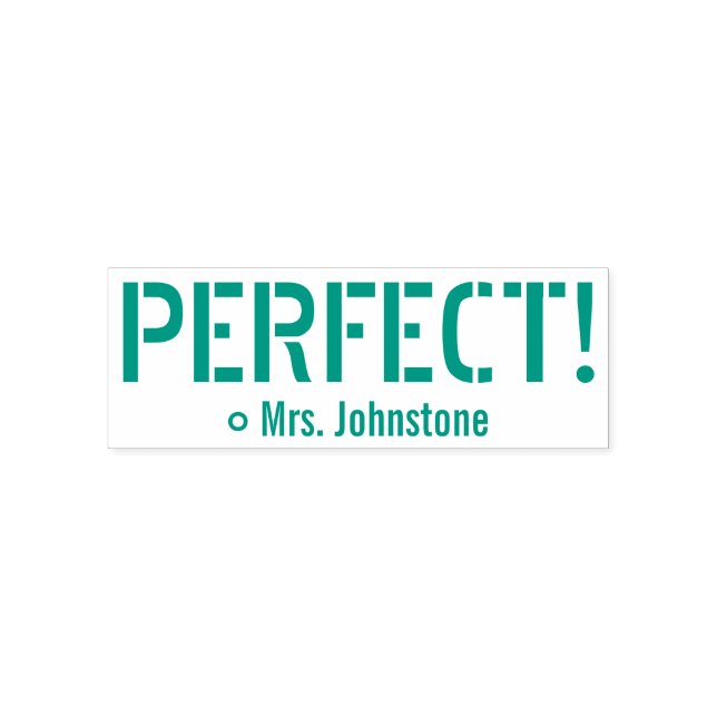 Auto Entintado Diversão "PERFECT!" + Carimbo de borracha do educa (Design)
